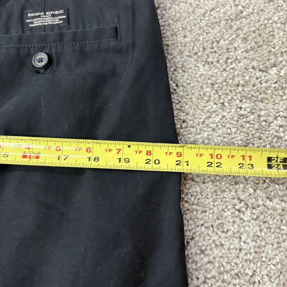 Banana Republic Aiden Chino Pants Mens 35x32 Black Regular Fit Straight Leg